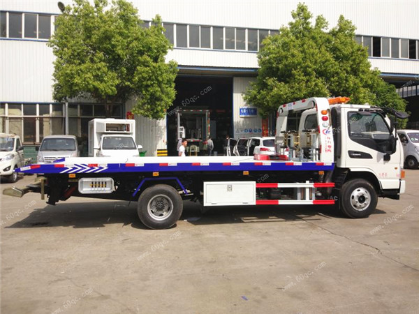 江淮駿鈴平板一拖二清障車