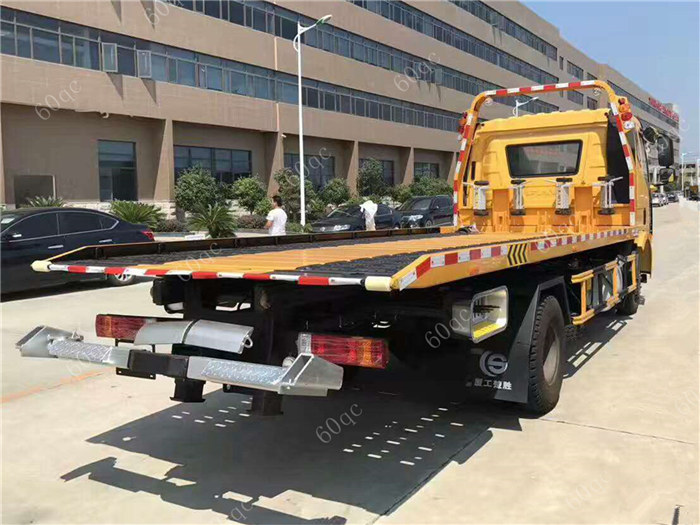 解放J6一拖二平板清障車