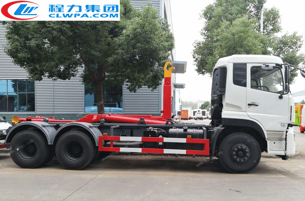 國(guó)五東風(fēng)天龍后雙橋車(chē)廂可卸式垃圾車(chē)